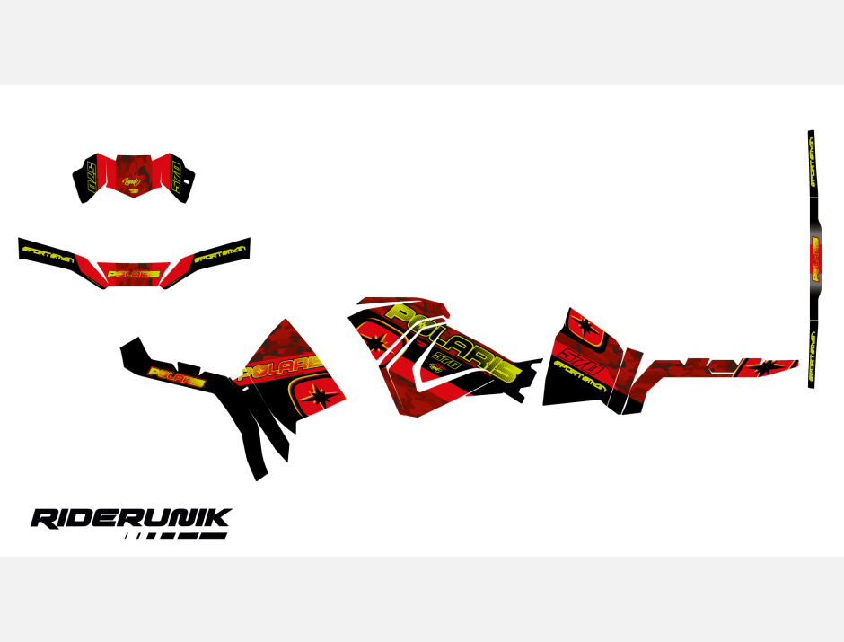 KIT DECO QUAD POLARIS LAND RED 2