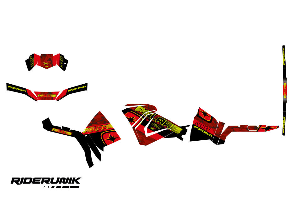KIT DECO QUAD POLARIS LAND RED 2