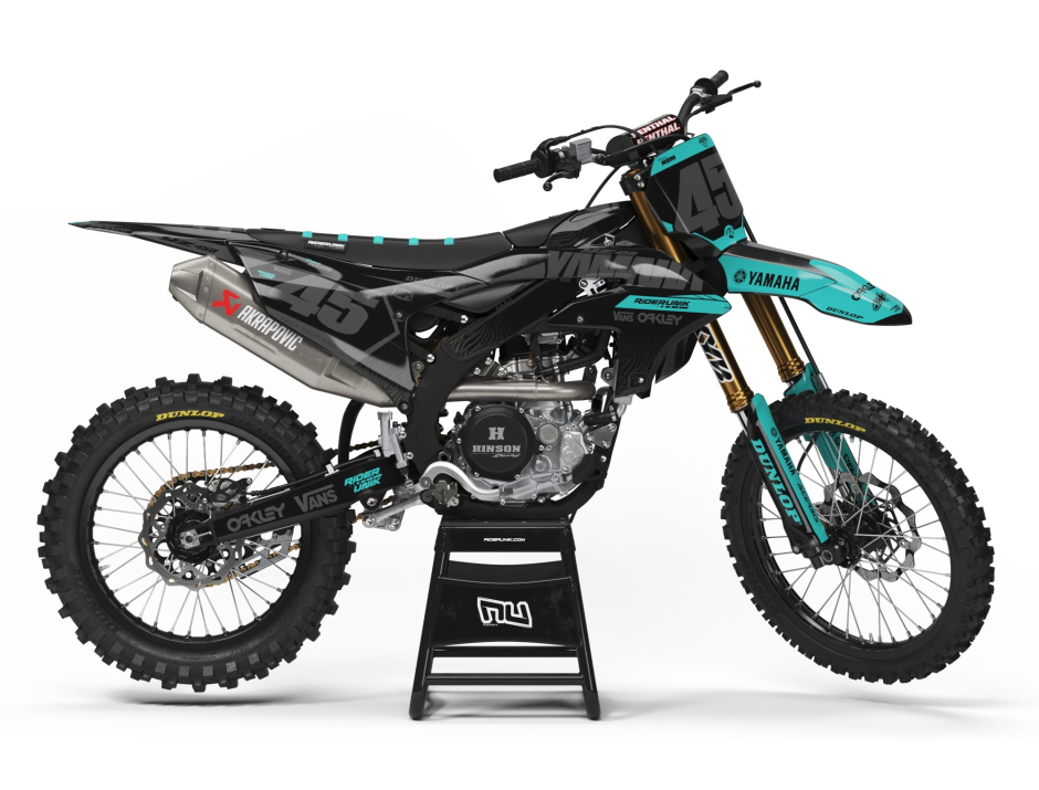 KIT DECO MOTOCROSS YZ/YZF ZEBRA TEAL 1