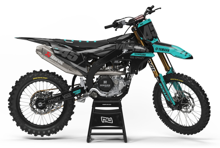 KIT DECO MOTOCROSS YZ/YZF ZEBRA TEAL