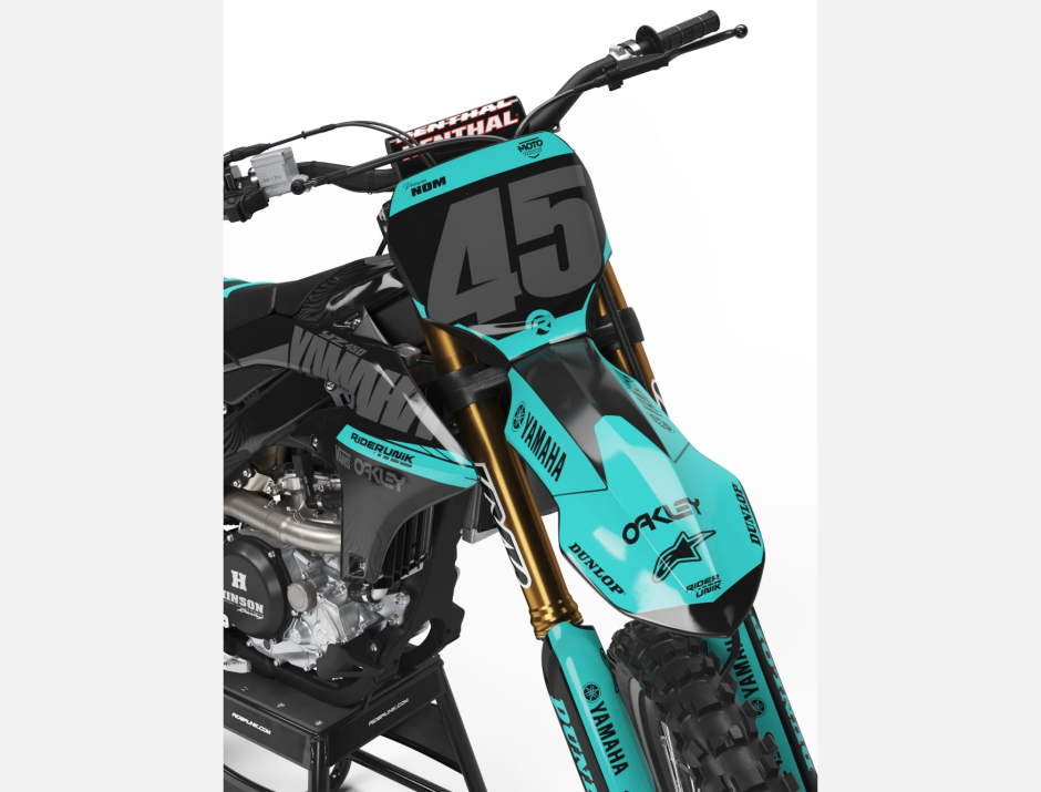 KIT DECO MOTOCROSS YZ/YZF ZEBRA TEAL 3