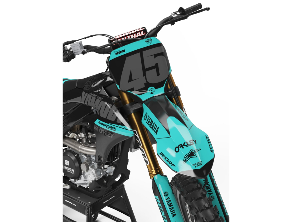 KIT DECO MOTOCROSS YZ/YZF ZEBRA TEAL 3