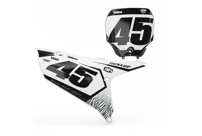 KIT DECO FONDS DE PLAQUES YAMAHA ZEBRA WHITE