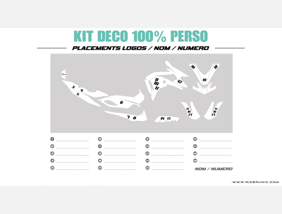 KIT DECO YAMAHA 300 TRICITY 100% PERSO 1