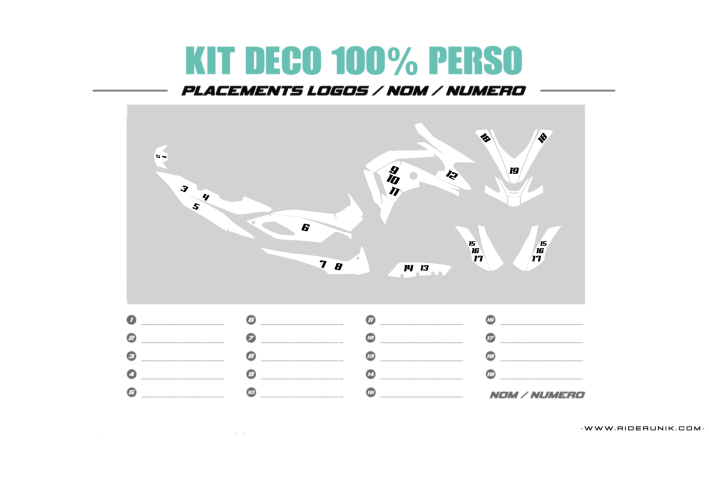 KIT DECO YAMAHA 300 TRICITY 100% PERSO