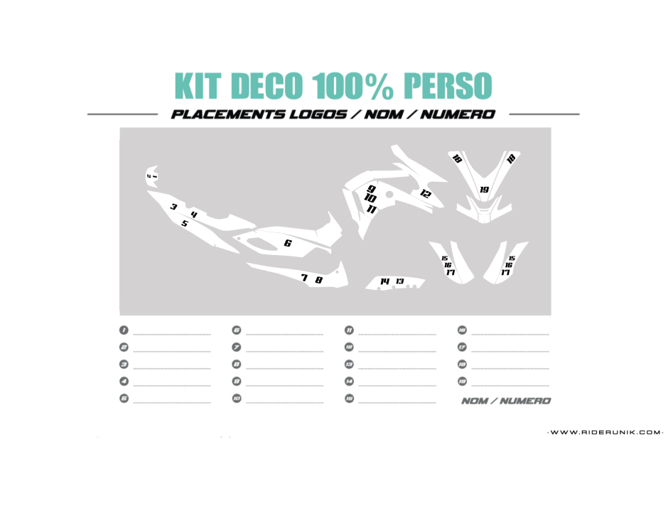 KIT DECO YAMAHA 300 TRICITY 100% PERSO 1