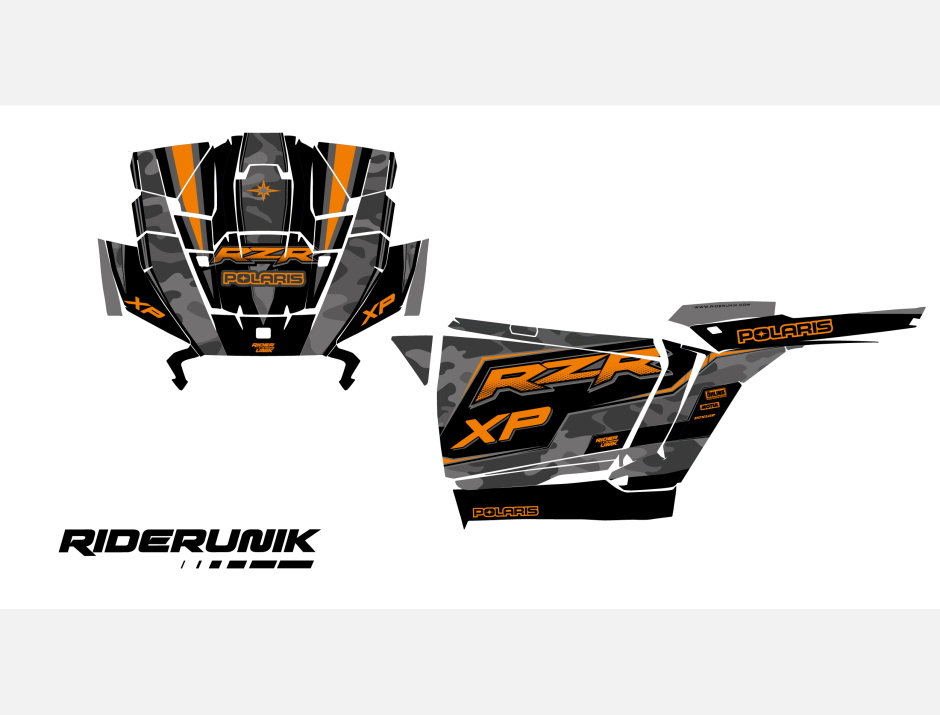 KIT DECO SSV POLARIS RZR XP ZORAX ORANGE 2