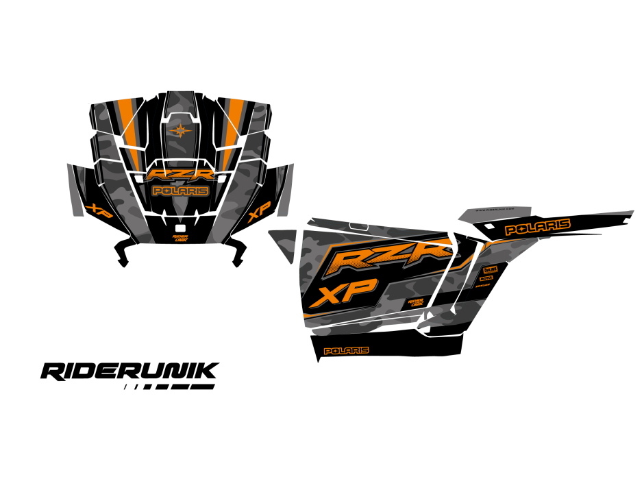 KIT DECO SSV POLARIS RZR XP ZORAX ORANGE 2