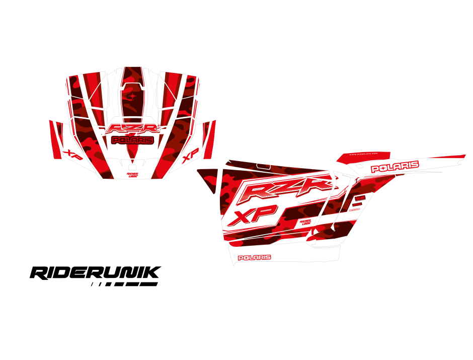 KIT DECO SSV POLARIS RZR XP ZORAX RED 2