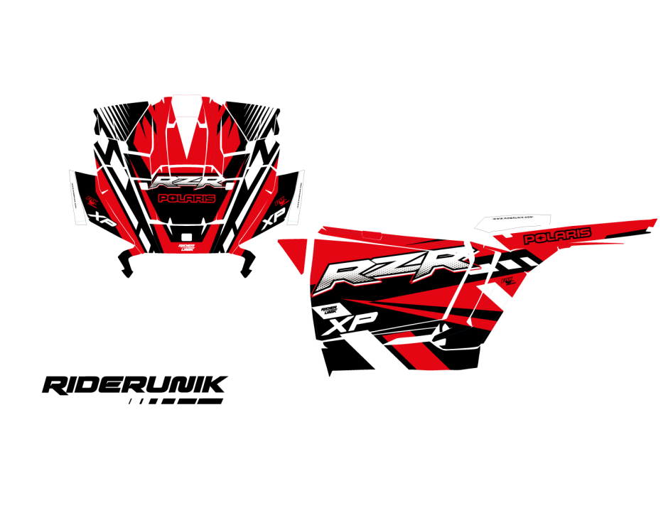 KIT DECO SSV POLARIS RZR XP FUZOR RED 2