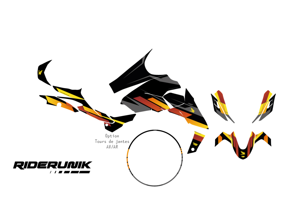 KIT DECO HONDA CB 750 HORNET NOVA BLACK 2