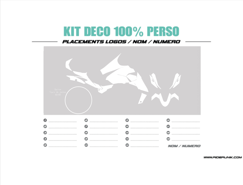 KIT DECO HONDA CB 750 HORNET 100% PERSO 1