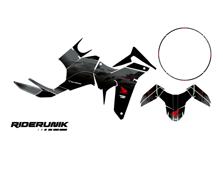 KIT DECO HONDA XL 750 TRANSALP YUZA BLACK 2