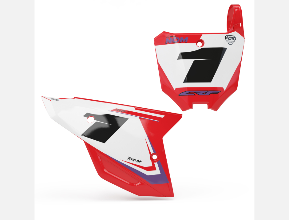 KIT DECO FONDS DE PLAQUES HONDA BLAZ WHITE 1