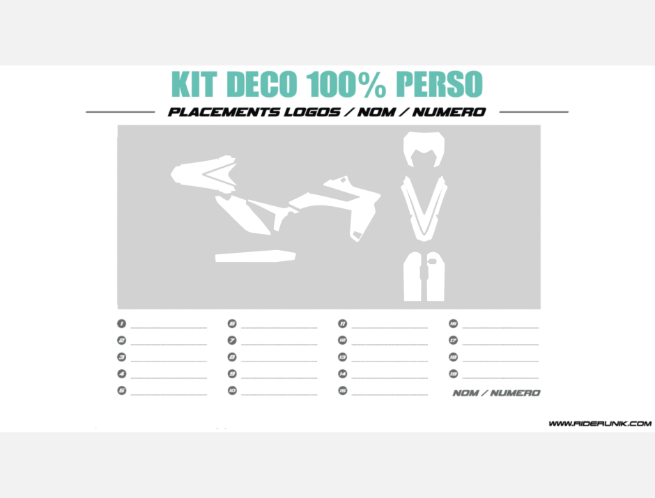 KIT DECO MOTOCROSS 100% PERSONNALISE 1