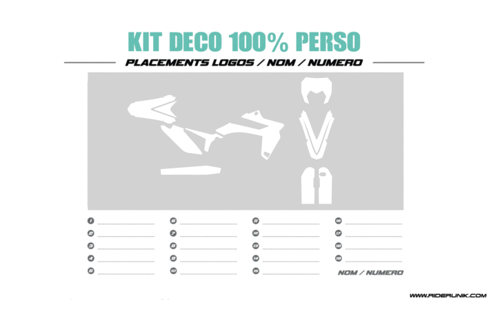 KIT DECO MOTOCROSS 100% PERSONNALISE