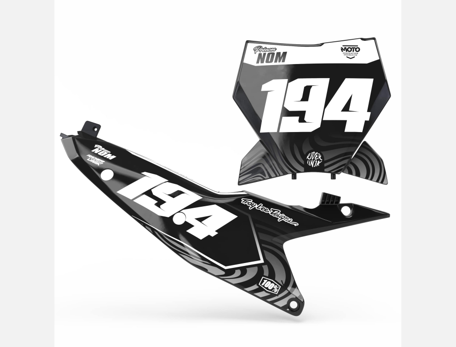 KIT DECO FONDS DE PLAQUES KTM RAVE WHITE 1