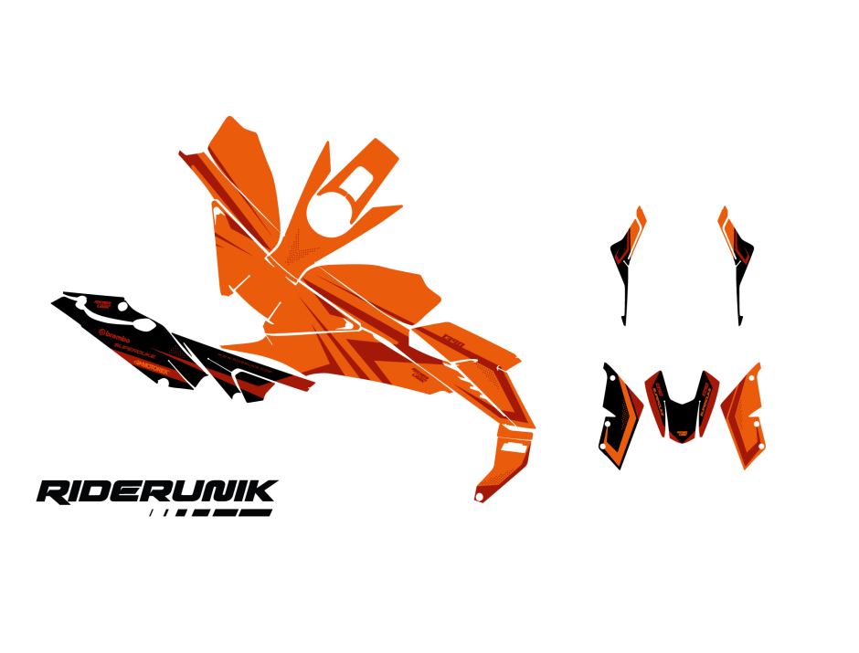 KIT DECO KTM DUKE / SUPERDUKE SLICE ORANGE 2