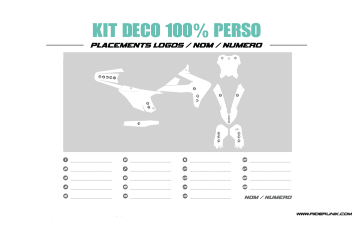 KIT DECO MOTOCROSS TRIUMPH 100% PERSO