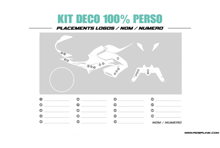KIT DECO CF MOTO 125 NK 100% PERSONNALISE