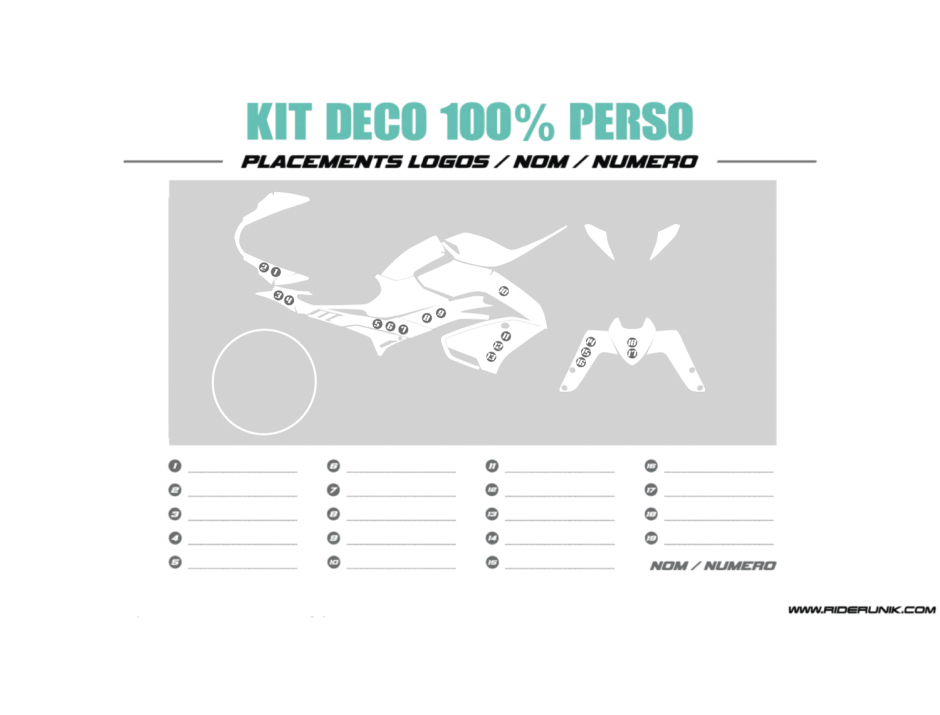 KIT DECO CF MOTO 125 NK 100% PERSONNALISE 1