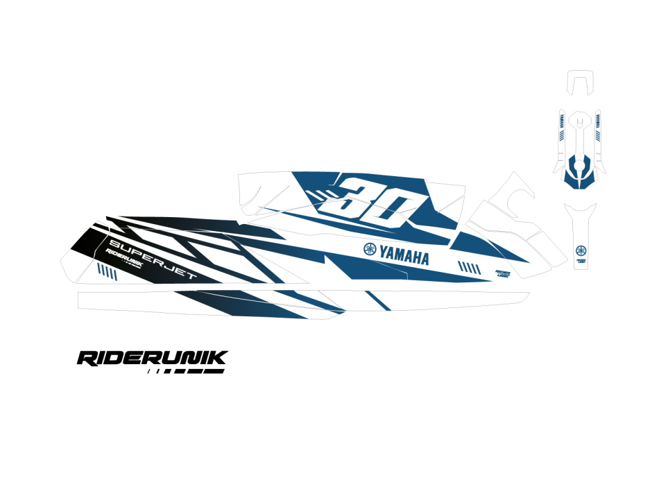 Kit déco Yamaha 700 SUPERJET DRIZ BLEU 2