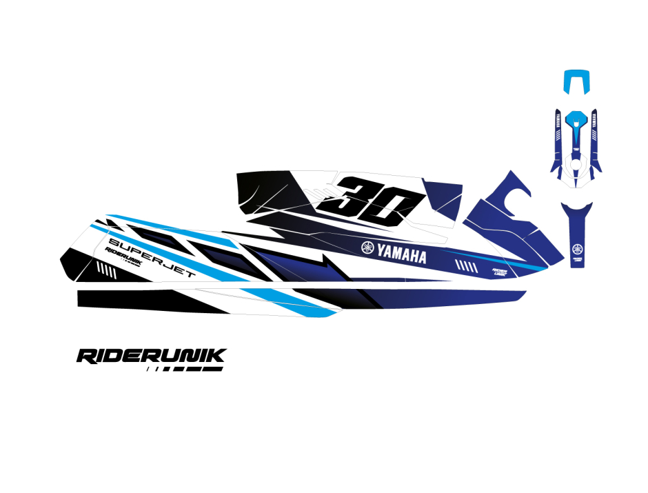 Kit déco Yamaha 700 SUPERJET DRIZ BLEU YAMAHA 2