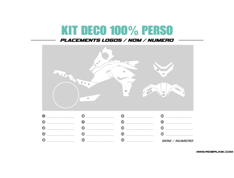 KIT DECO CF MOTO 800 MT 100% PERSONNALISE 1