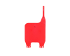 Plaque avant CR 125-250-500 rouge 1