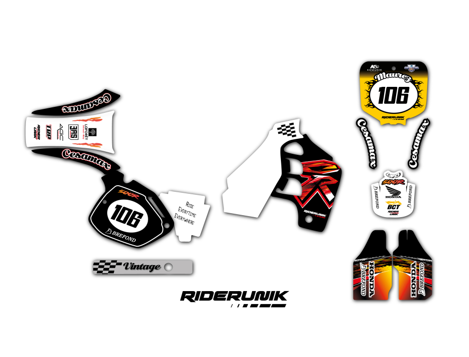 KIT DECO MOTOCROSS CR RIDER UNIK 1