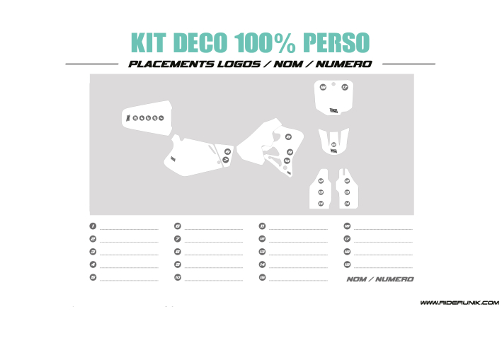 KIT DECO MOTOCROSS CR 125/250/500 VINTAGE 100% PERSO