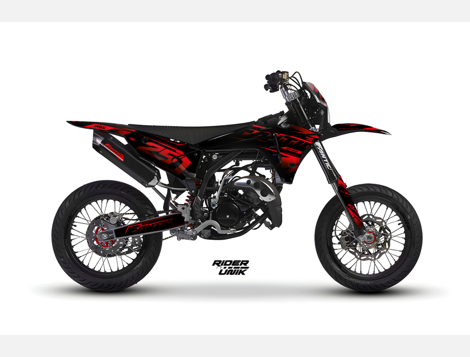 Kit déco complet RiderUnik FANTIC 50 EVO RED 1