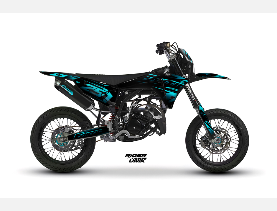 Kit déco complet RiderUnik FANTIC 50 EVO BLUE 1