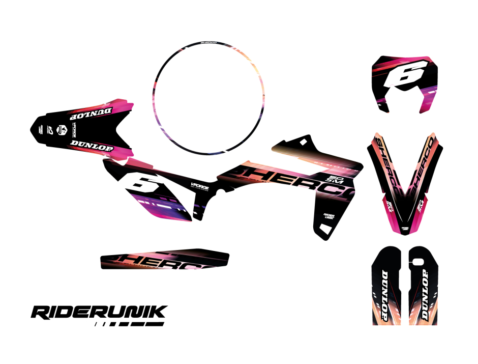 Kit déco complet RiderUnik SHERCO 50 SM GRITZ 2