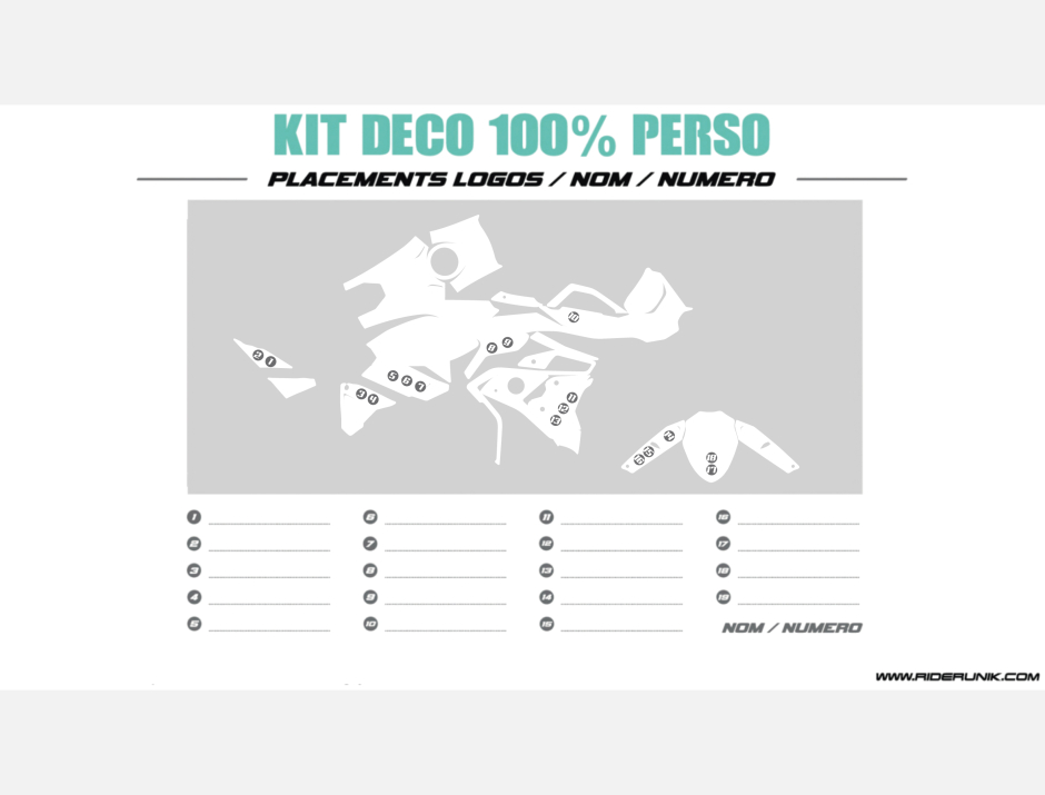 KIT DECO BMW 1250/1300 GS 100% PERSO 1