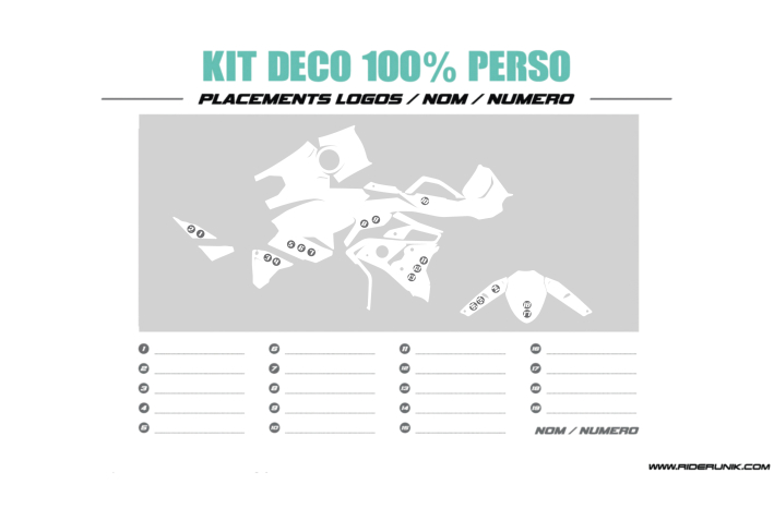 KIT DECO BMW 1250/1300 GS 100% PERSO