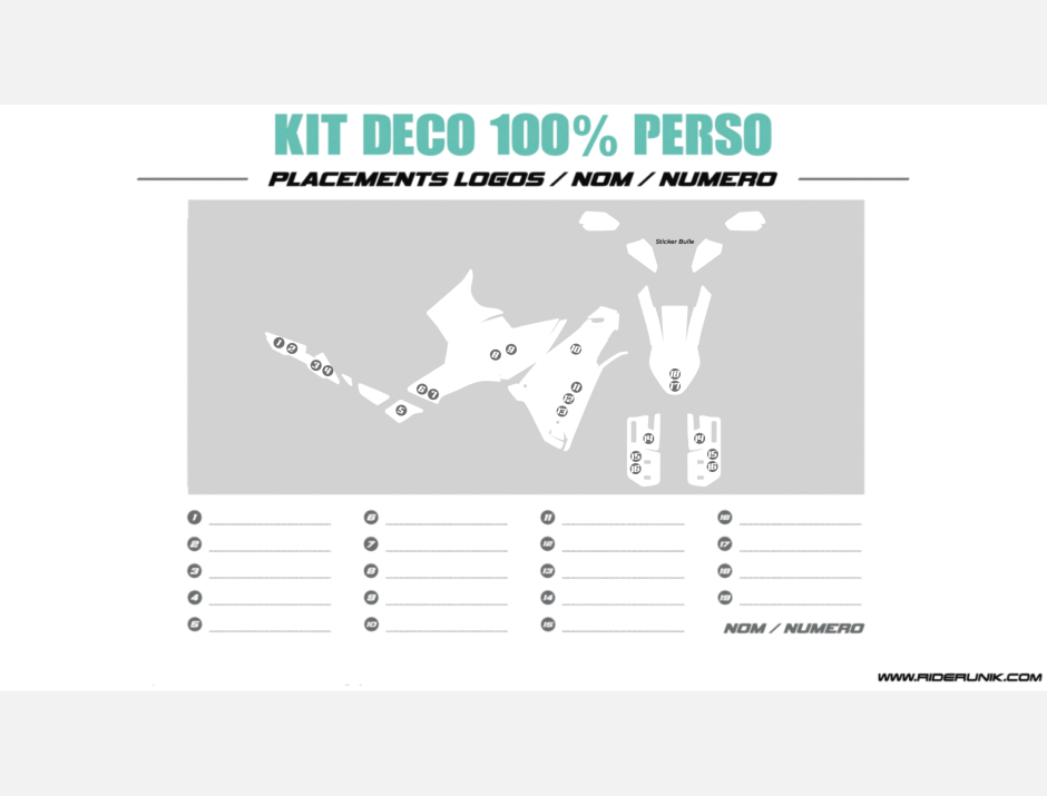 KIT DECO CF MOTO 450 MT 100% PERSONNALISE 1