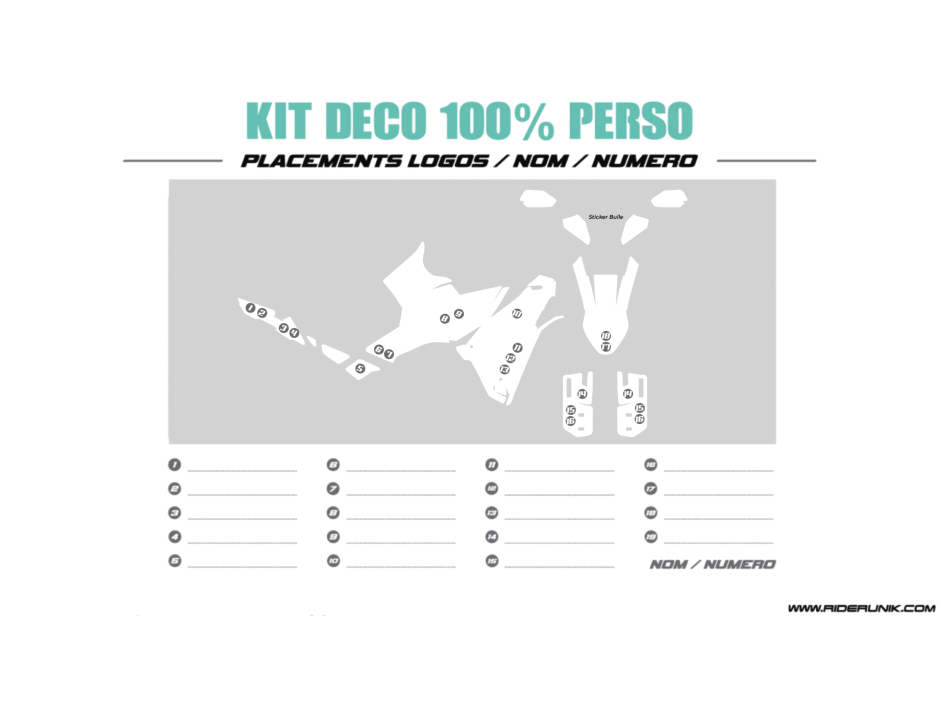 KIT DECO CF MOTO 450 MT 100% PERSONNALISE 1