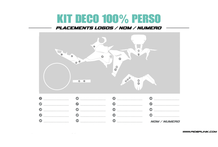 KIT DECO HONDA AFRICA TWIN 100% PERSO