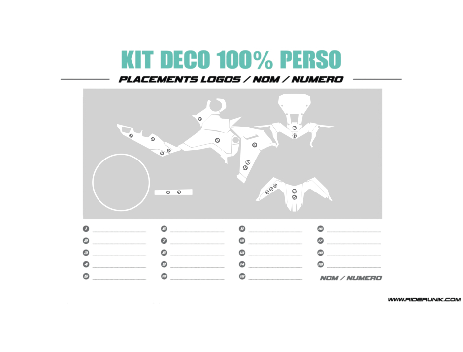 KIT DECO HONDA AFRICA TWIN 100% PERSO 1