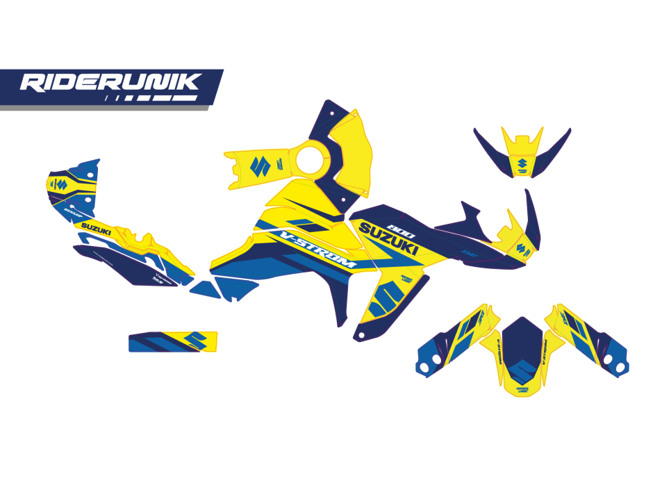KIT DECO SUZUKI 800 V-STROM RAZOR YELLOW 2