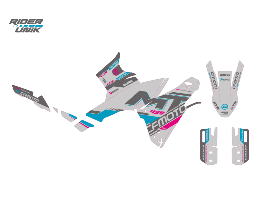 KIT DECO CFMOTO 450MT ZORE GREY 2
