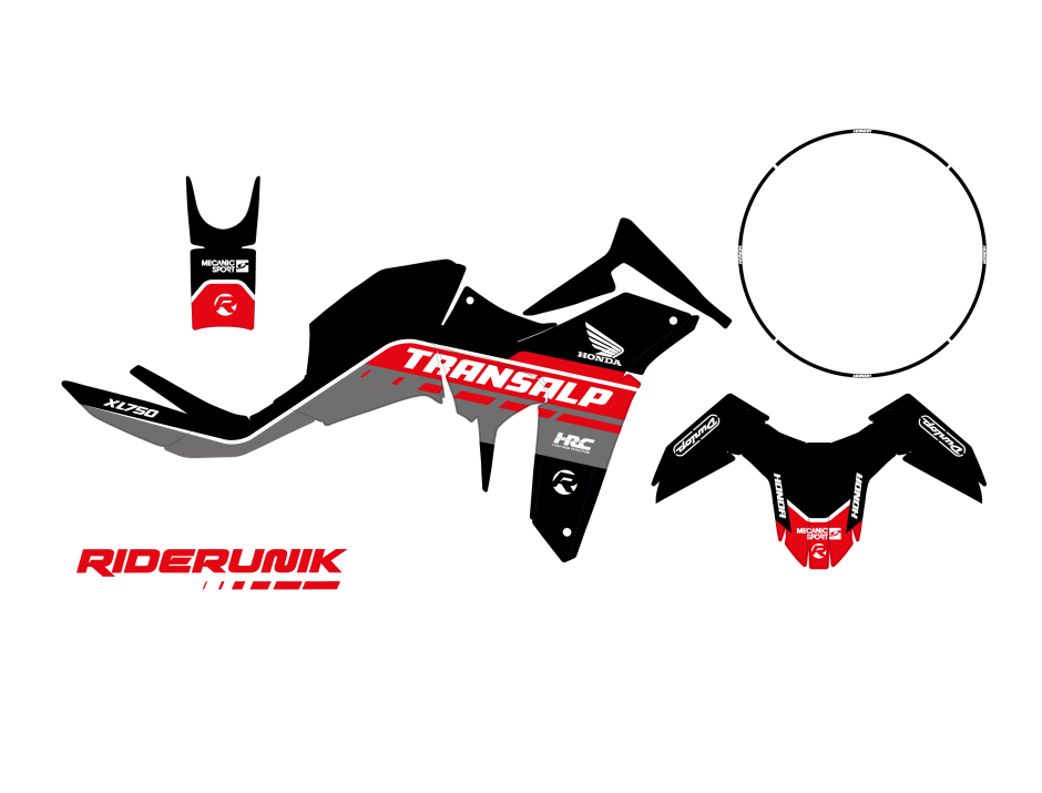KIT DECO HONDA XL 750 TRANSALP INAYA ROUGE 2