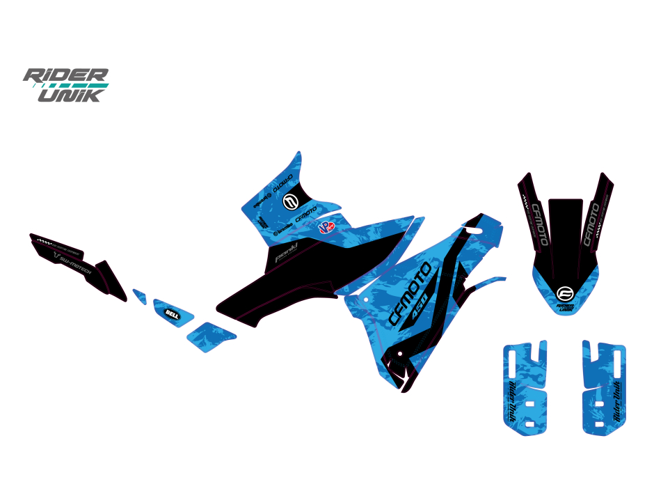 KIT DECO CFMOTO 450MT NESSA BLEU 2