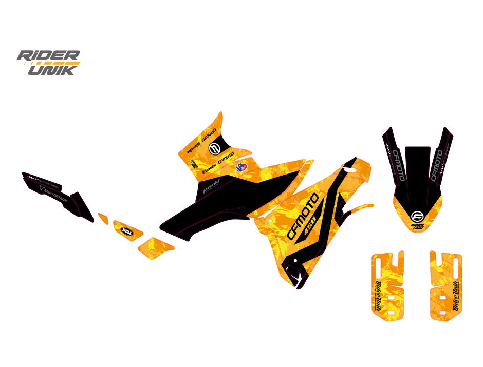 KIT DECO CFMOTO 450MT NESSA ORANGE 2