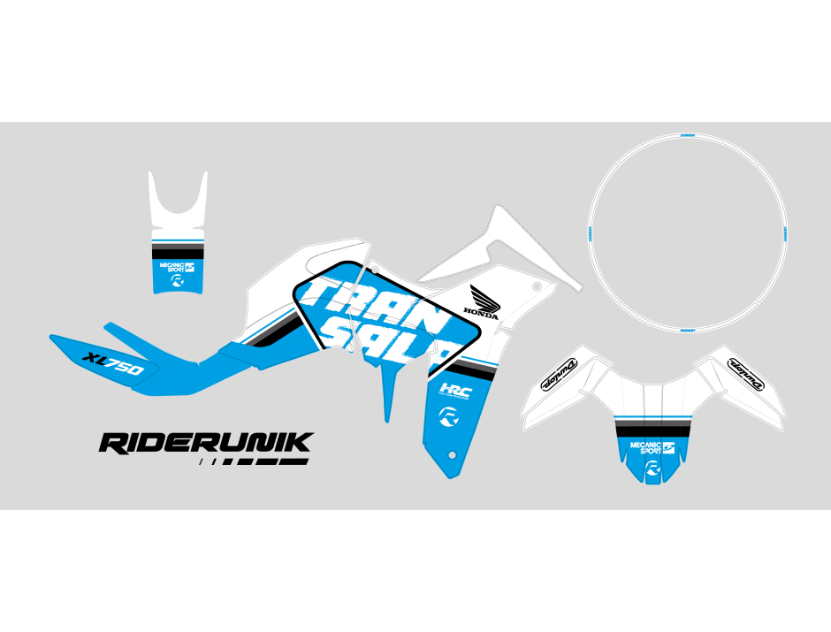 KIT DECO HONDA XL 750 TRANSALP MART BLEU 2
