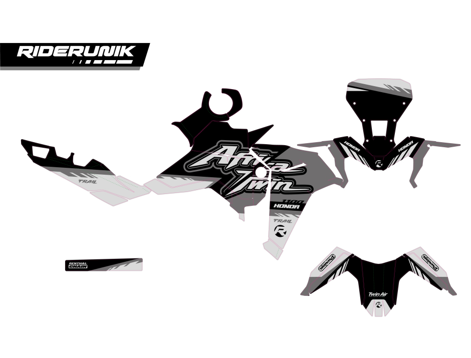 KIT DECO HONDA AFRICA TWIN JANIK BLACK 2