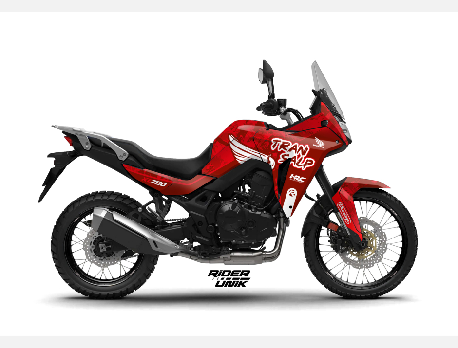 KIT DECO HONDA XL 750 TRANSALP RIM ROUGE 1