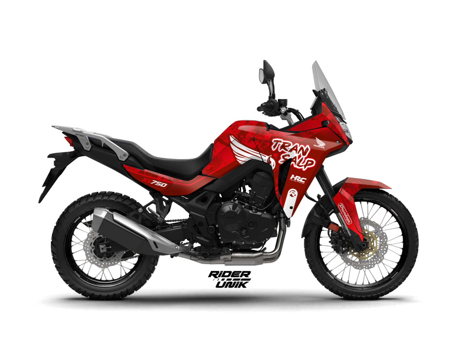 KIT DECO HONDA XL 750 TRANSALP RIM ROUGE 1