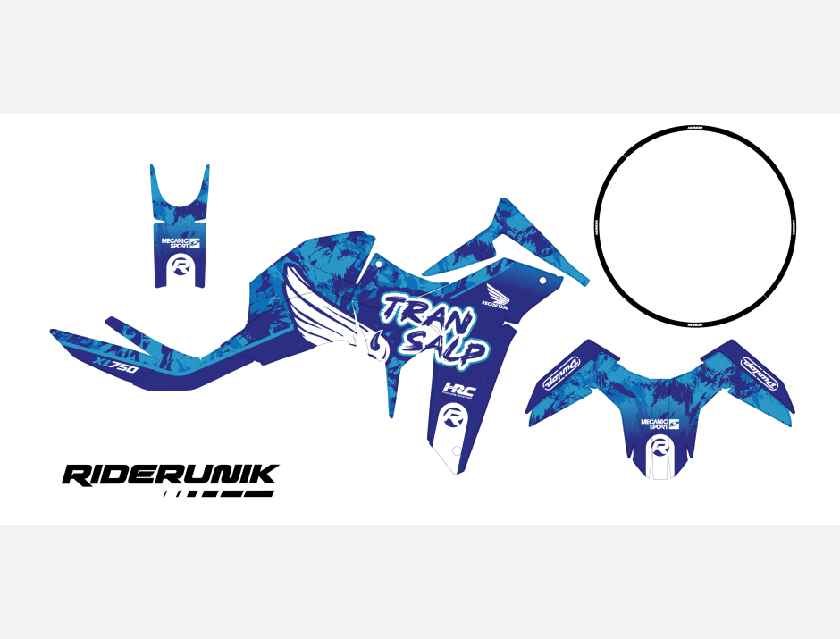 KIT DECO HONDA XL 750 TRANSALP RIM BLEUE 2